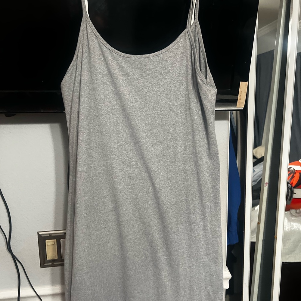 Gray Spaghetti Strap Dress
